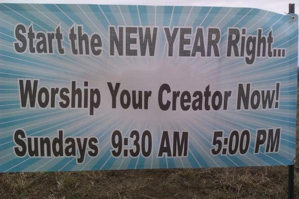 New Year Roadside Banner