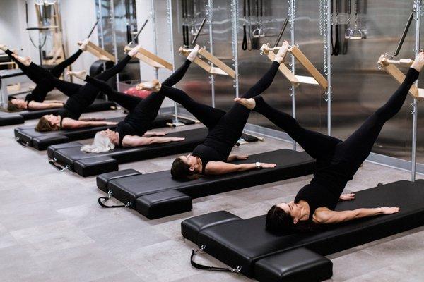 A mat/tower class at The Pilates Loft Columbia Pike.