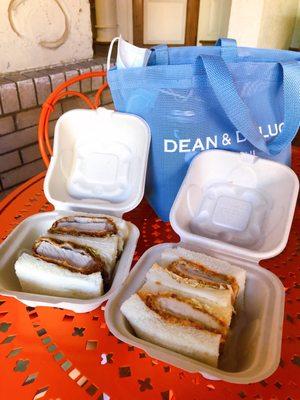 Pork katsu sando (left) & chicken katsu sando (right)