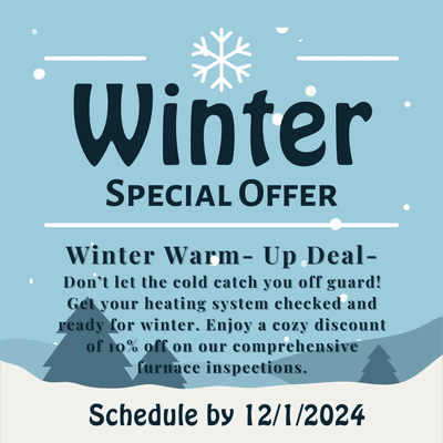 Winter Warm- Up Deal!!!
Enjoy 10% off when you book or pre-book before 12/1/2024