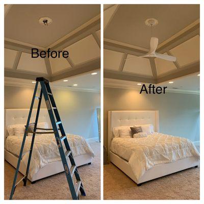 Ceiling fan installation