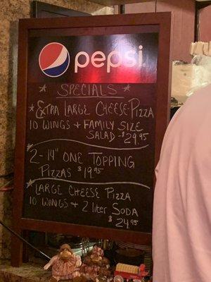 Daily specials