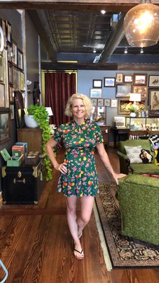 Wearing vintage in a vintage store - what could be better?