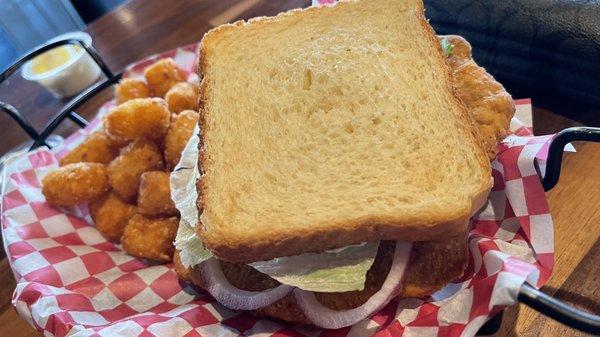 'Merica tenderloin and tots.