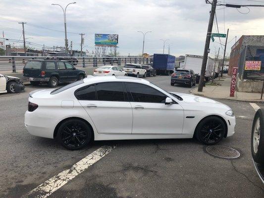 Bmw 5 series Repair Front Bumper, Black Out Rims,Side Marker, Door Handles