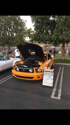 This is one of the antique autos at the huge outdoor 4th of July presentation. It was very impressive.