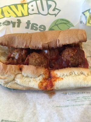 Got this off the simple 6 menu!!! Delicious Meatball Marinara w/ Provolone Cheese on toasted Italian Bread!!!!