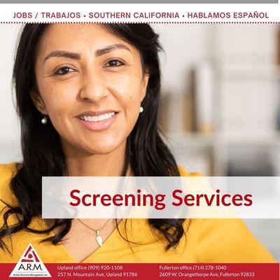 A.R.M. screens applicants so that you don't have to.