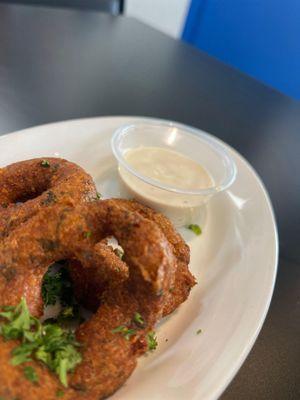 The yummy donut shaped falafels