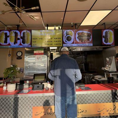 Hafez Cafe - the entrance area for ordering food for take out or picking up.