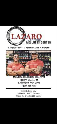 Welcome to Lazaro Nutrition.