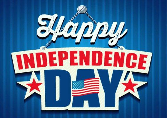 Happy Independence Day! We will be closed today and tomorrow. We hope everyone has a great day!