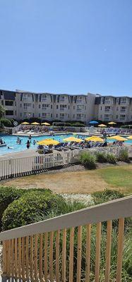 This is the view of the pool area.