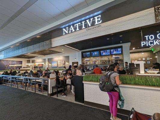 Native by Nyesha. Restaurant and bar next to Gate 33.