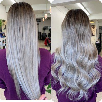 Straight or wavy ? 
Blonde balayage