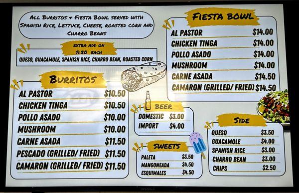 Menu Board (2 of 2)