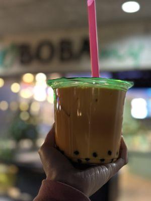 Thai Tea Boba (one of the best Thai tea boba I've had) IG: @ammysalamii