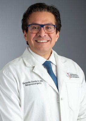 Dr. Gerardo Zavala II, Board Certified Neurosurgeon specializing in spine, neck and peripheral pain issues.