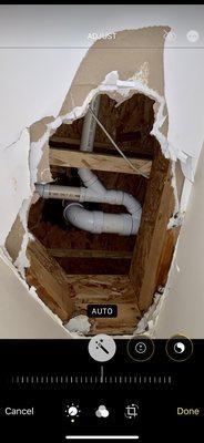 Repaired a leak in my downstairs closet.