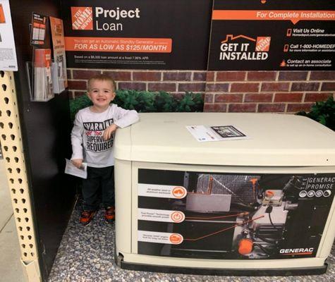 Brayden loves his Generac generators.