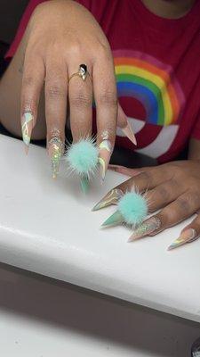 Acrylic nails
 French Tip
 Fill ins
 Nail art
 Designs