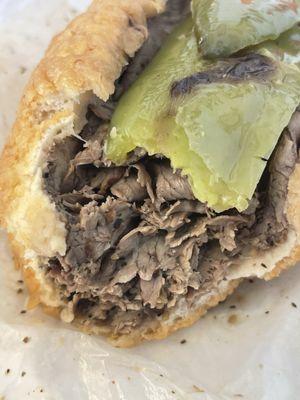 Phenomenal Italian Beef sandwich's. In -house made meat. Tender, juicy etc. sweet pepper. One of the best I've had and I've been to Chicago