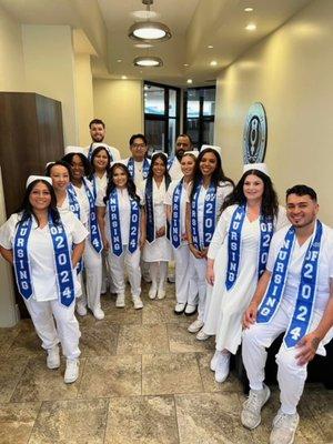 LVN program's 100% First attempt NCLEX pass rate. Excellent students become excellent LVNs. Teamwork and accountability is a skill!