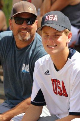 Ty playing baseball for 16u Team USA in the 2018 Youth Maccabiah Games