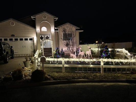 Our new Valley Wide fence installed in time for Christmas lights!