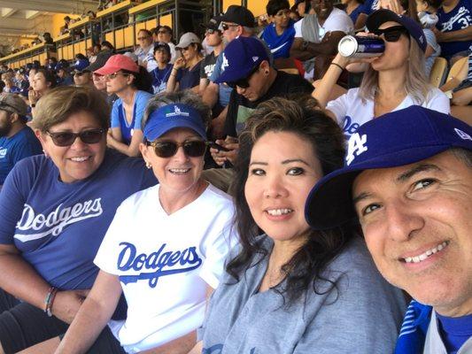 Ron & the Ladies of the Gardena Elks Lodge @ the Dodger game.