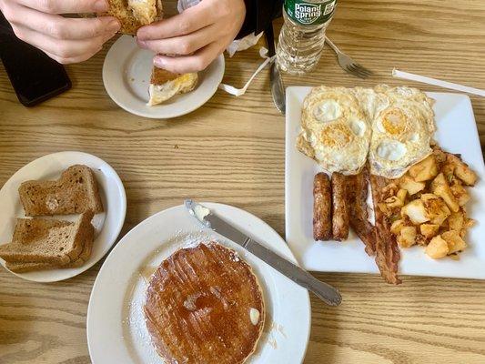 He-man breakfast: 2 Eggs, Home Fries and Toast