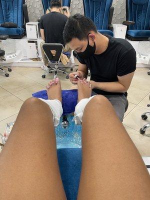 regular polish pedicure