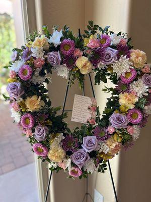 Heart-Shaped Sympathy Wreath