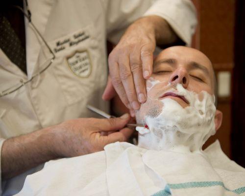 Hot Towel Straight Razor Shaves