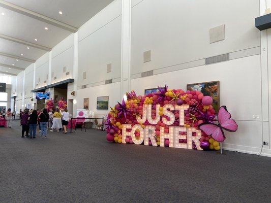 Entrance sign to event. Quite colorful