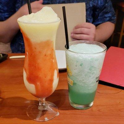 From a pre-COVID visit earlier this year. Lava Flow and Blue Hawaii cocktails.