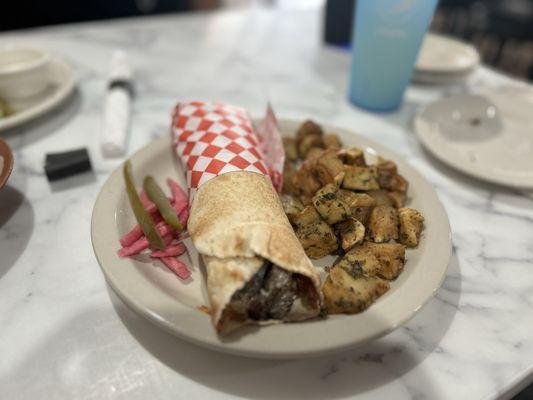 Beef Shawarma Wrap Combo