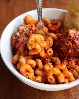 Make it a Bowl - Classic Balls with Classic Tomato Sauce over Cavatappi