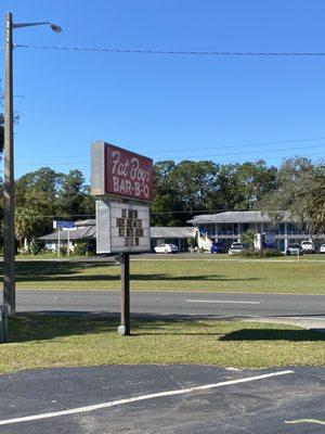 Sign out front