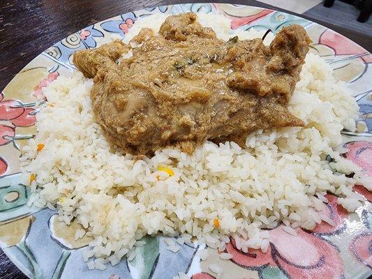 Chicken roast over polao rice