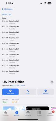 This is ridiculous how have I called this post office 10 times with no answer.