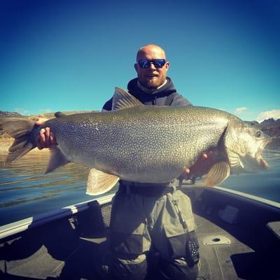 Spring trophy lake trout fishing.