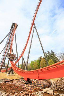 Iron Menace, the Northeast's first dive roller coaster.