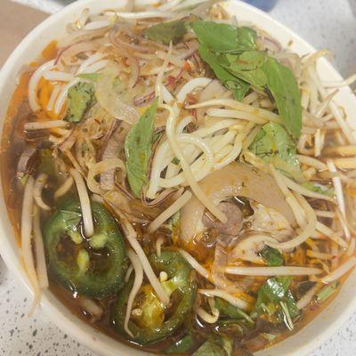 Delicious!! Great amount of food to fill u up!! This is  Bún bò Huế AMAZING! So flavorful