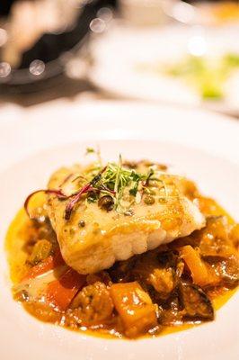 Roasted pan halibut