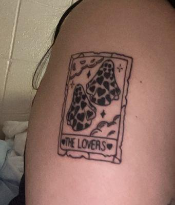 lovers card tattoo done by trevor ($40 friday 13 sale) not including tax or tip