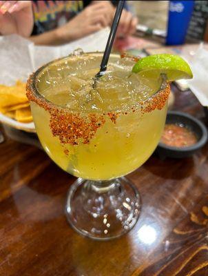 Cadillac Margarita with a Tajín rim.