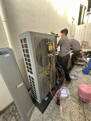 Installing new quiet and slim Air Condition units!