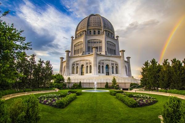 Bahai Temple photographed after a rain storm by the Shot Time team.