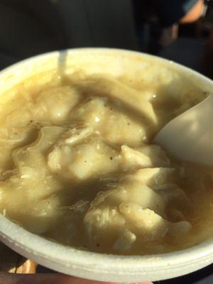 8 oz  cup of chicken and dumplings